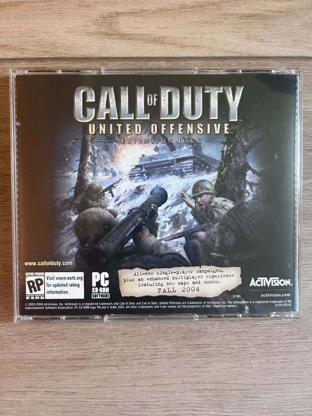 Original Call of Duty 1 PC CD-ROM 2003 Activision Windows 98/2K/XP Key Included